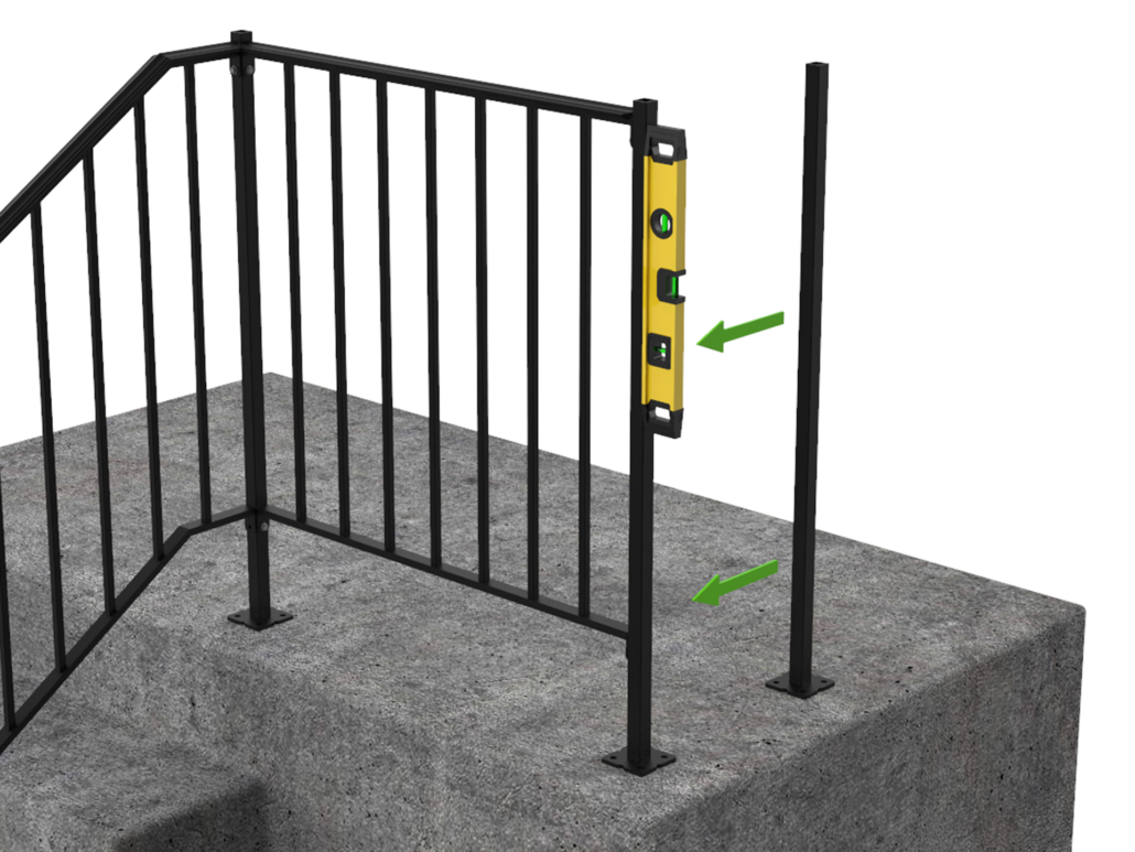 Level Handrail Installation: Perpendicular to Newel Rail