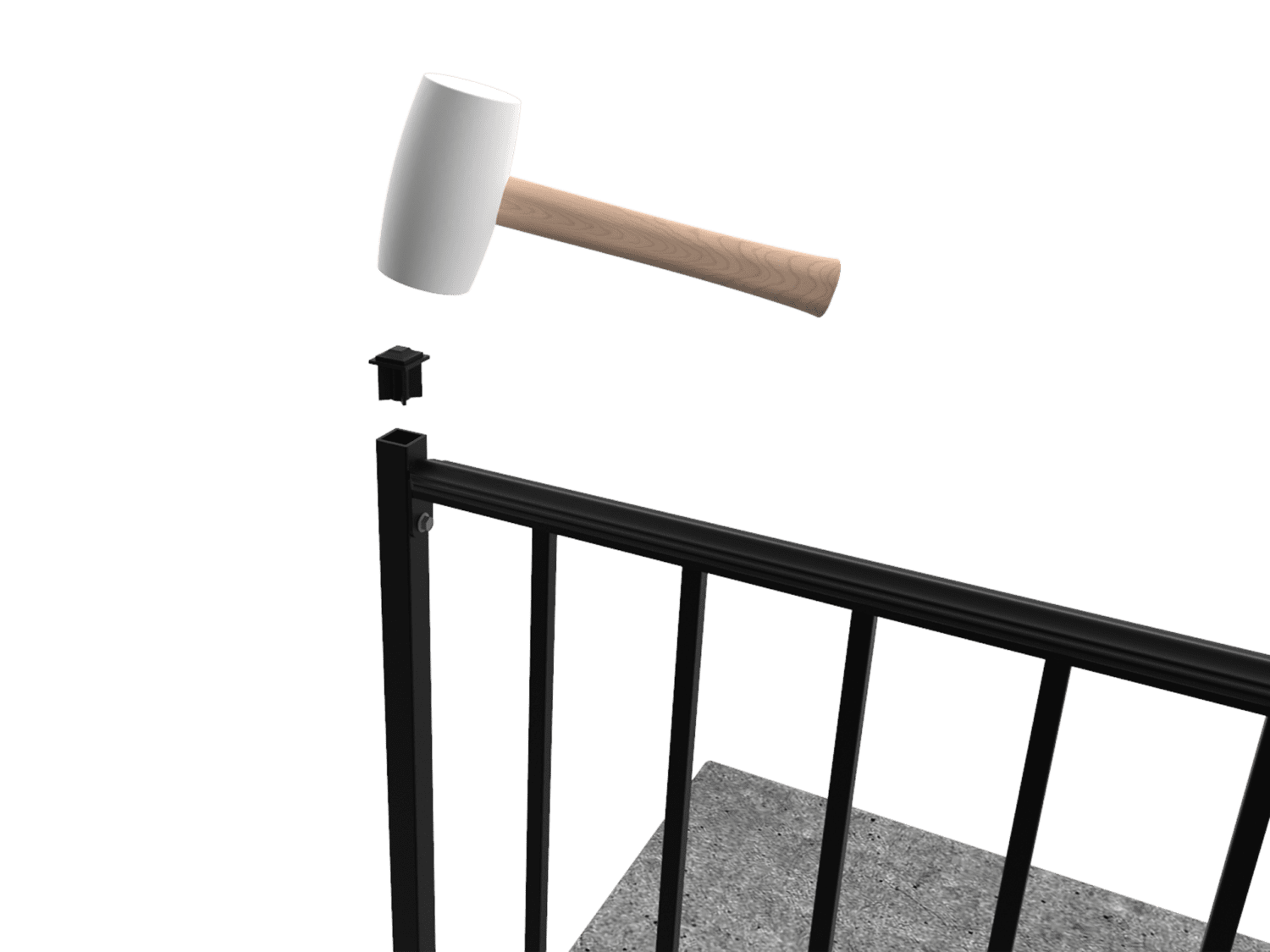 Installation Instructions for Stand-Alone Level Handrail - DIY Handrails