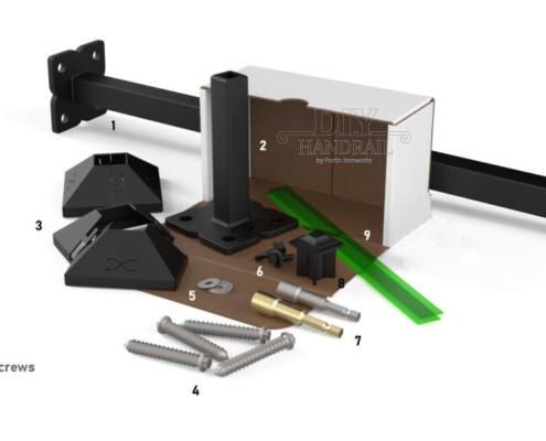 Newel Mounting Kit Contents
