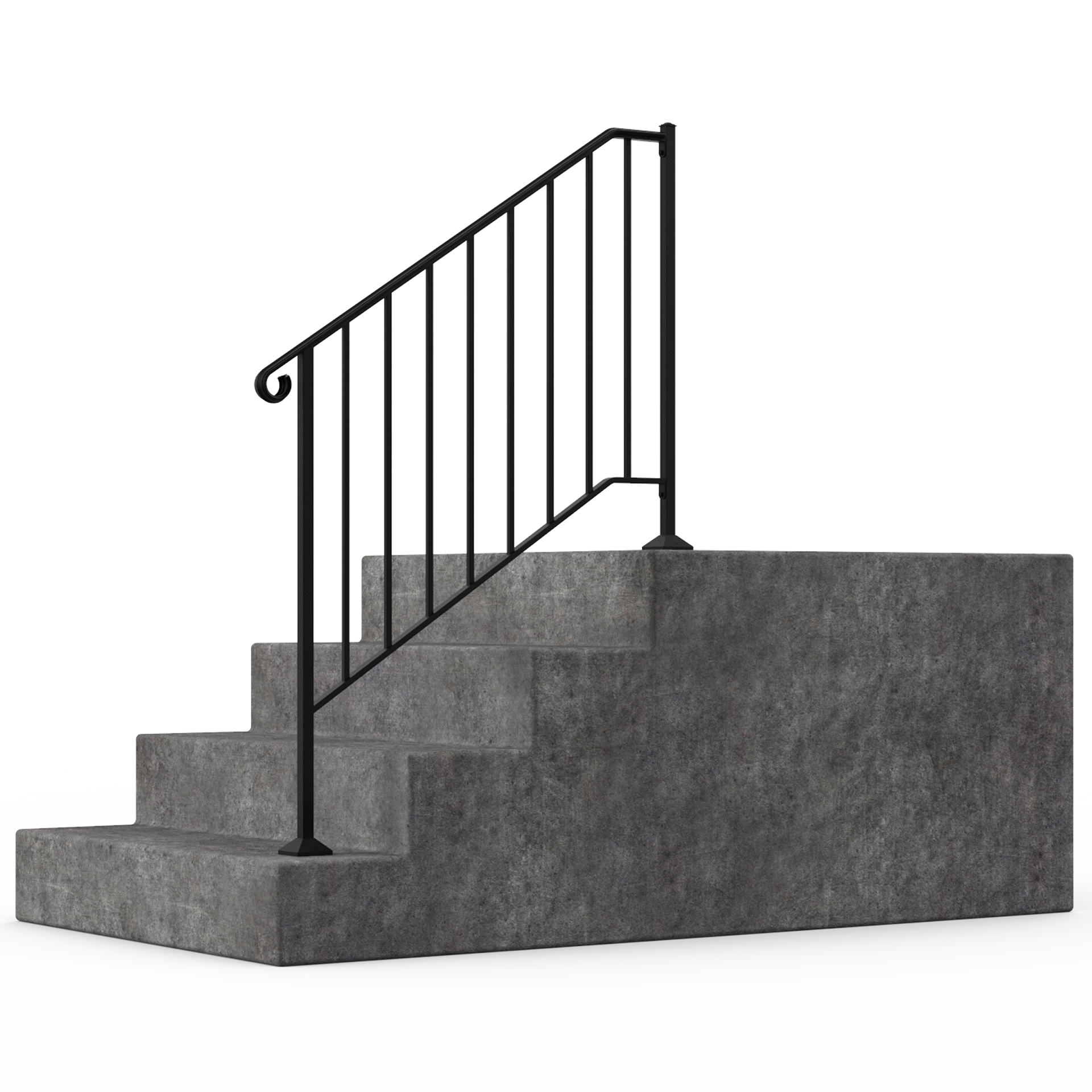 How To Install A Railing On Concrete Steps Steps & Porches Installation Instructions - DIY Handrails