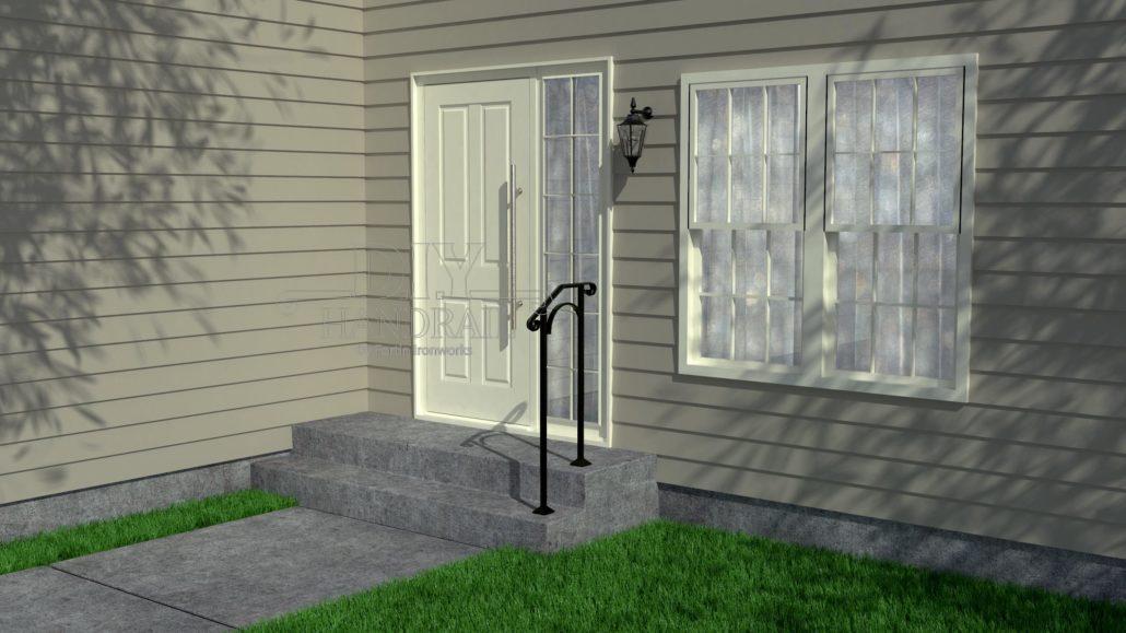 12-Inch Wrought Iron Arch Handrail | DIY Handrail