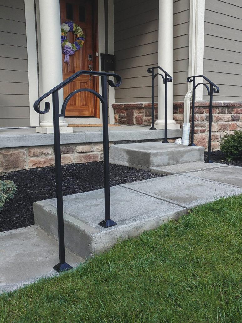 12-Inch Wrought Iron Arch Handrail | DIY Handrail