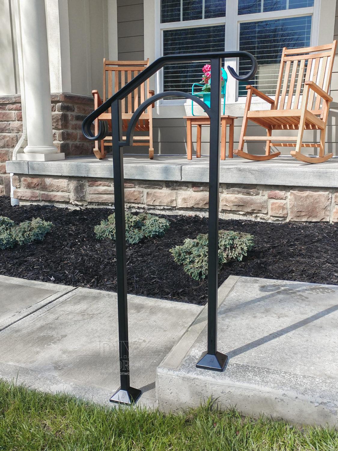 12-Inch Wrought Iron Arch Handrail | DIY Handrail