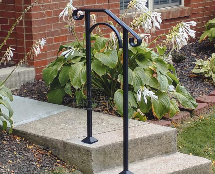 12-Inch Wrought Iron Arch Handrail | DIY Handrail