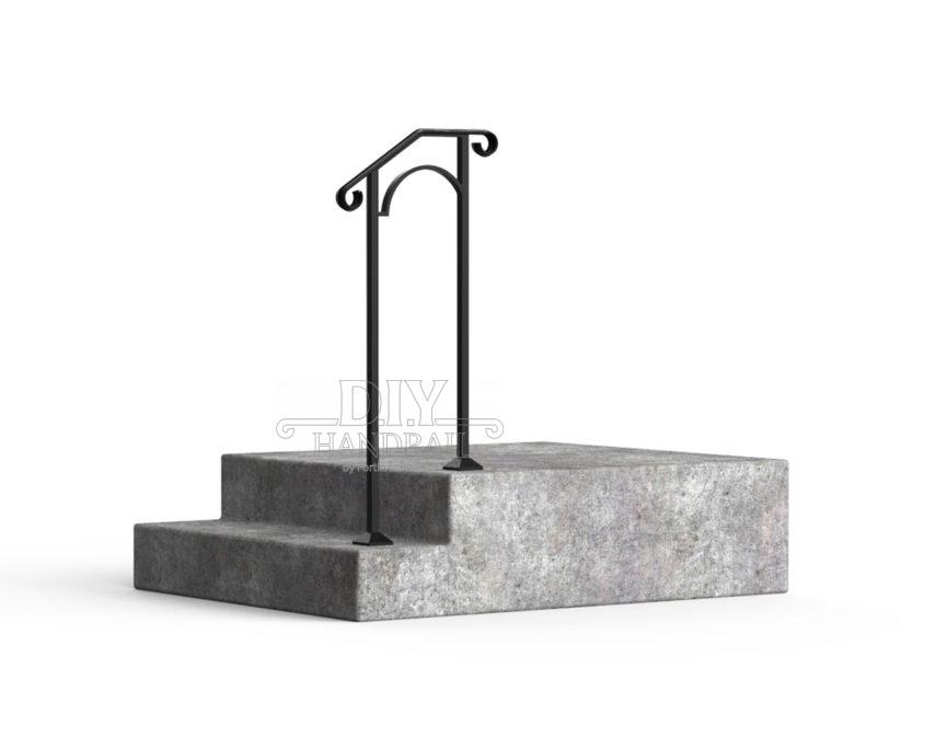 12-Inch Wrought Iron Arch Handrail | DIY Handrail