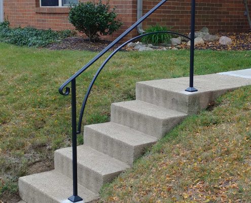 Arch #4 - DIY Handrail Kit spans four stair risers - DIY Handrails