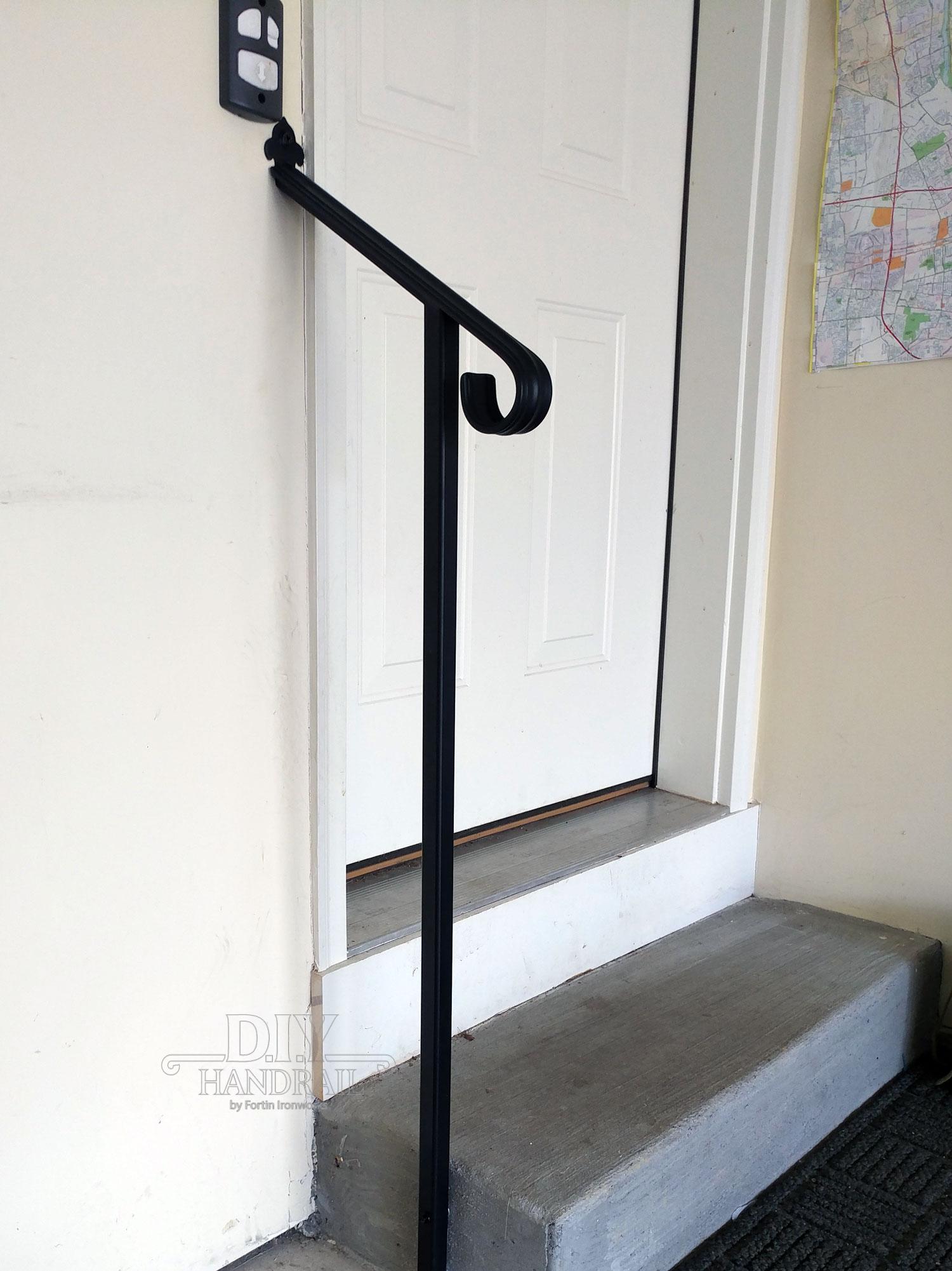 Wrought Iron Stand Alone Wall & Floor Handrails | DIY Handrail
