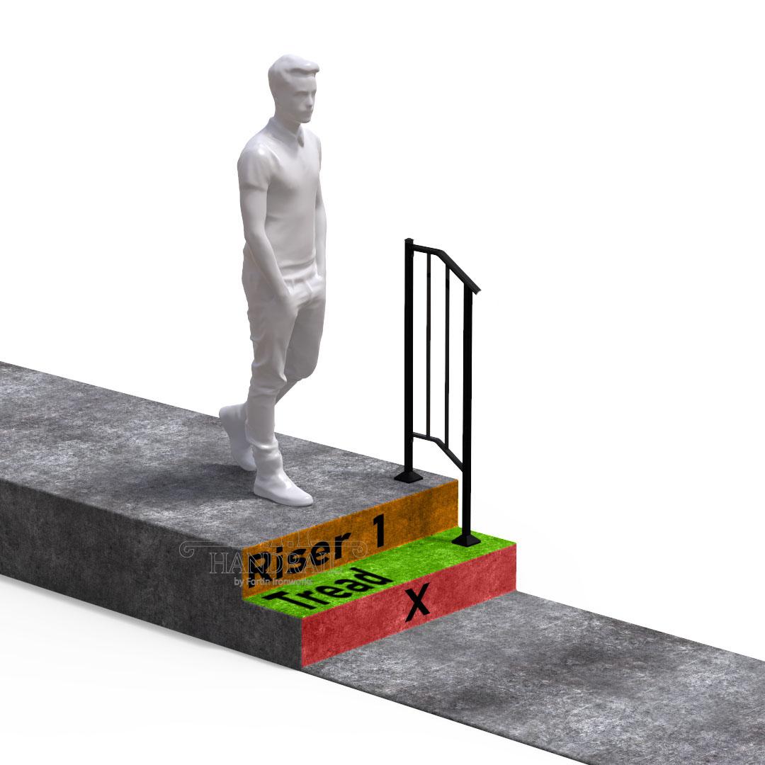 Hand Rail Riser Newel | Single Stair Riser | DIY Handrial